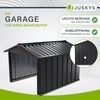 Juskys Mähroboter Garage mit Satteldach | Rasenmäher Dach Carport aus Metall | 86 × 98 × 63 cm - Bild 2