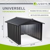 Juskys Mähroboter Garage mit Satteldach | Rasenmäher Dach Carport aus Metall | 86 × 98 × 63 cm - Bild 3