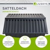Juskys Mähroboter Garage mit Satteldach | Rasenmäher Dach Carport aus Metall | 86 × 98 × 63 cm - Bild 4