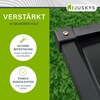 Juskys Mähroboter Garage mit Satteldach | Rasenmäher Dach Carport aus Metall | 86 × 98 × 63 cm - Bild 6