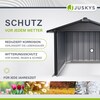 Juskys Mähroboter Garage mit Satteldach | Rasenmäher Dach Carport aus Metall | 86 × 98 × 63 cm - Bild 7