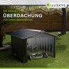 Juskys Mähroboter Garage mit Satteldach | Rasenmäher Dach Carport aus Metall | 86 × 98 × 63 cm - Bild 8