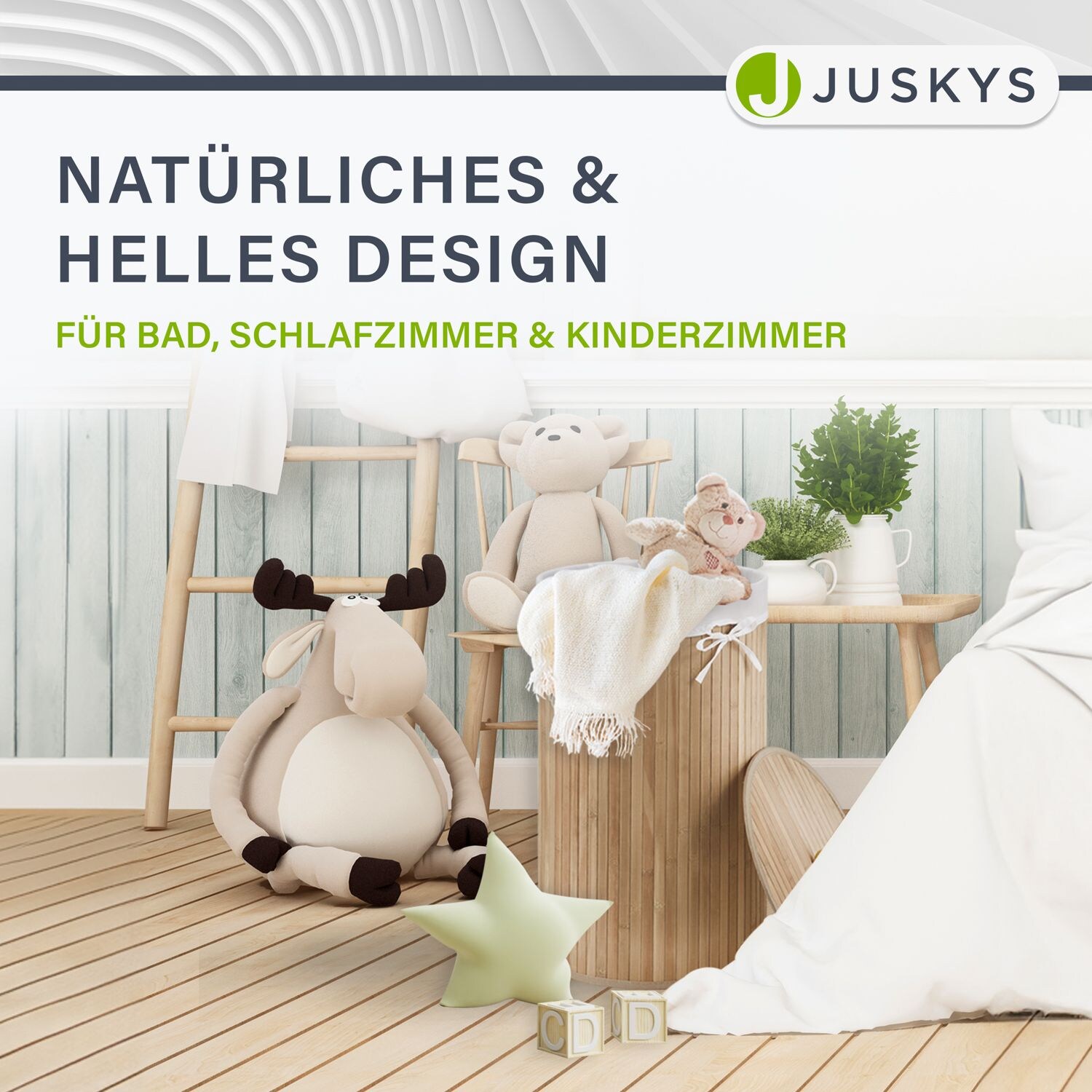 Juskys Bambus Wschekorb Curly-Round 55 Liter Wschesammler mit Deckel,  Griff & Wschesack  Natur online kaufen bei Netto