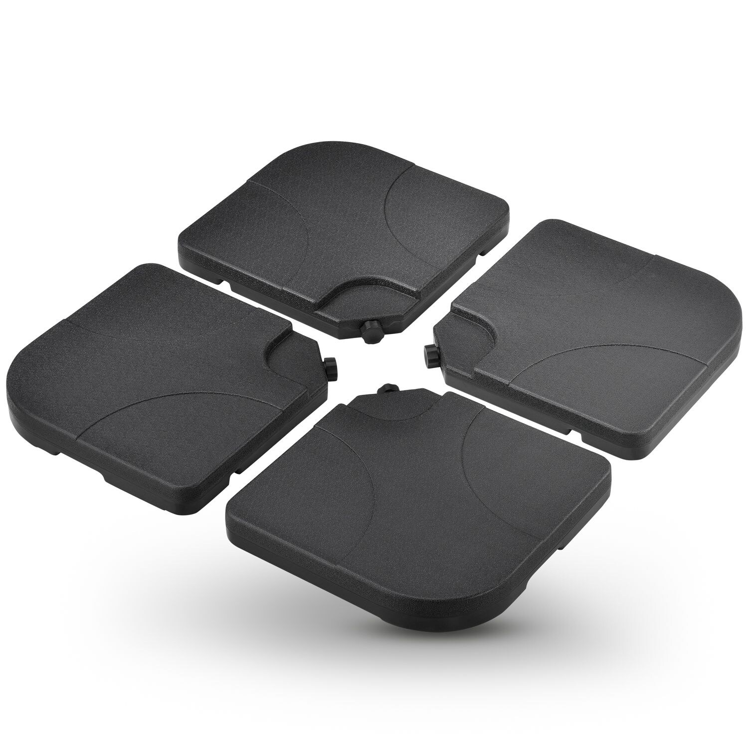 Juskys Schirmgewicht 4er-Set Quad für Schirmständer mit 60 Liter Wasser oder 80 kg Sand befüllbar | 04260565522850