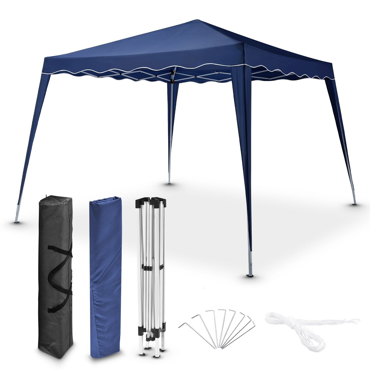 Juskys Faltpavillon Vivara 3x3 m mit Tasche &ndash; UV50+ Sonnenschutz Pavillon h&ouml;henverstellbar& faltbar - Bild 1