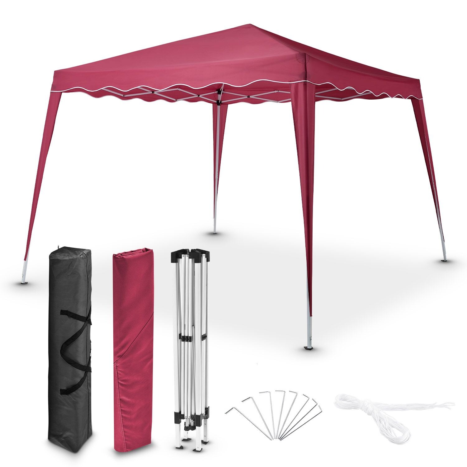 Juskys Faltpavillon Vivara 3×3 m mit Tasche – UV50+ Sonnenschutz Pavillon höhenverstellbar& faltbar | 04260565523277