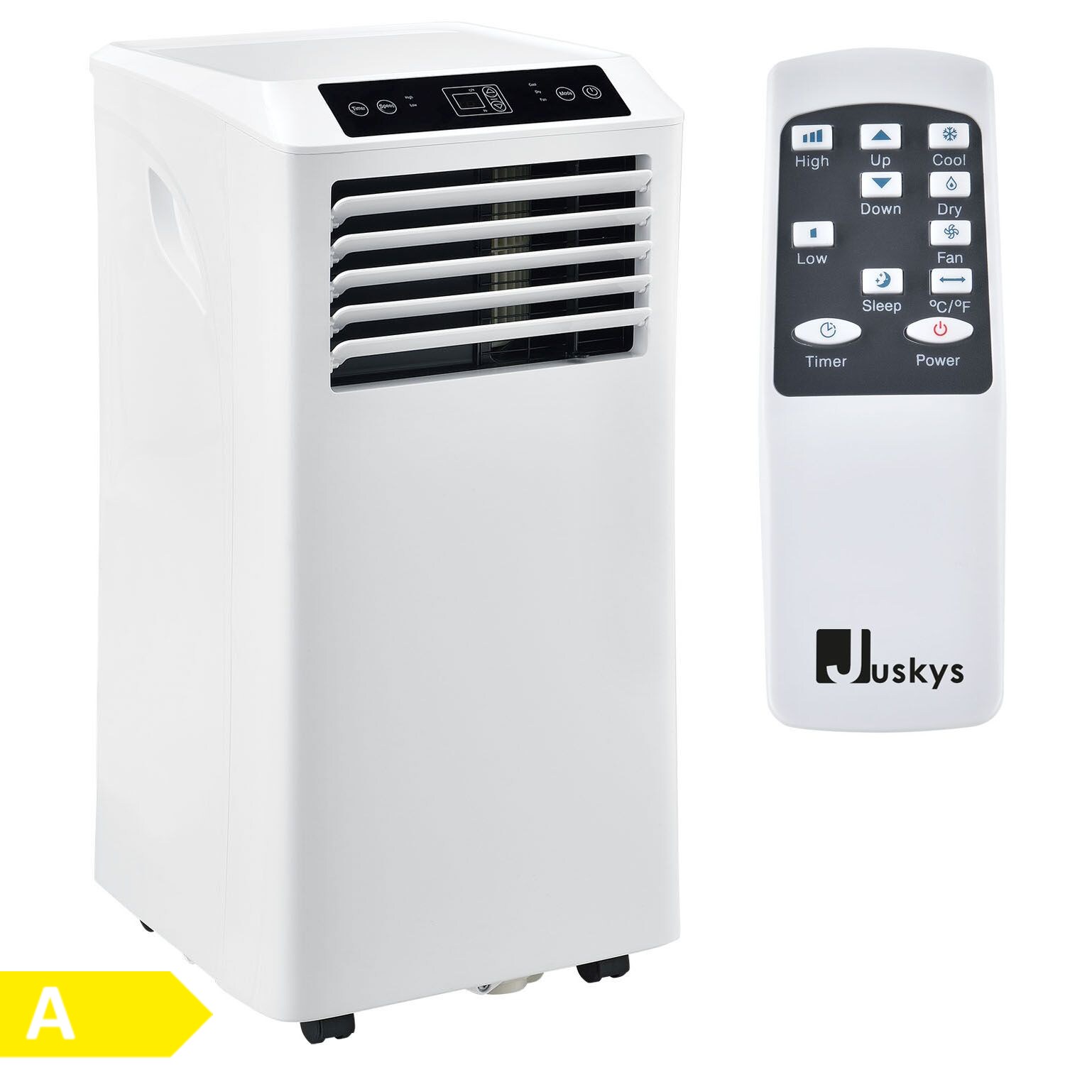 Juskys Lokales Klimagerät MK950W2 mit Fernbedienung & Timer - 9000 BTU – 3in1 Klimaanlage Kühlung