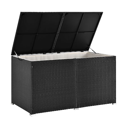Juskys Polyrattan Auflagenbox Ikaria 950 L mit Deckel & Innenplane – Garten Kissenbox Gartenbox - Bild 1