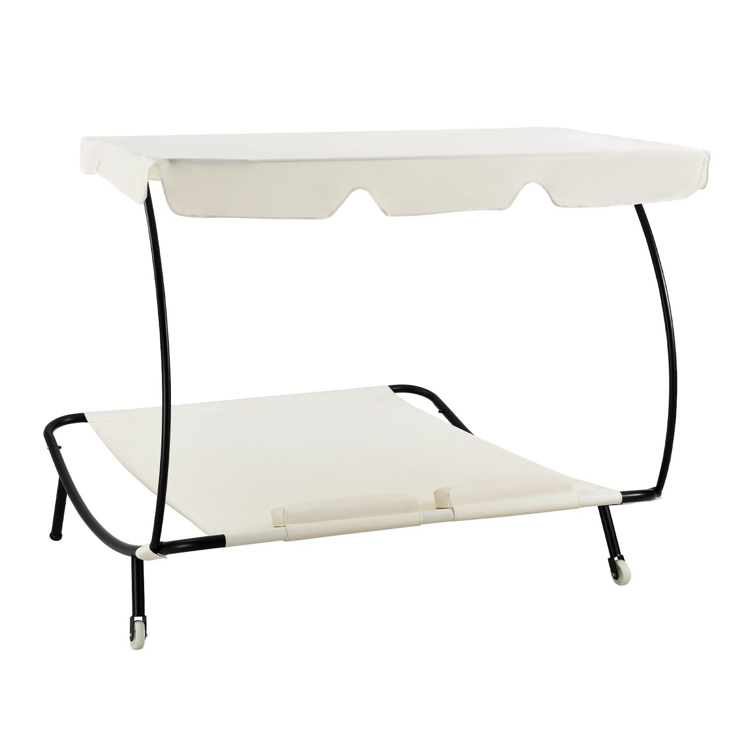 Juskys Doppelliege Antalya Beige Sonnendach Kissen Rollen Xxl Outdoor Sonnenliege Wetterfest Online Kaufen Bei Netto