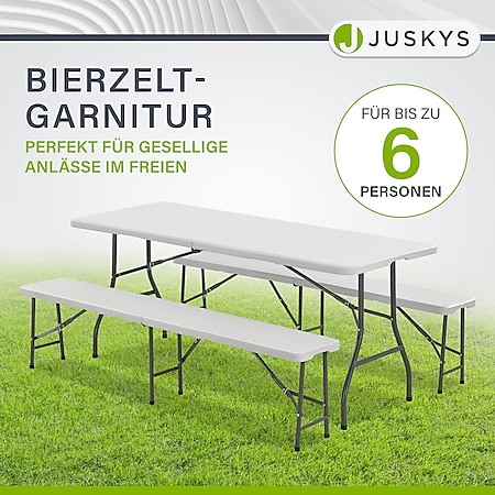 Zusammenklappbarer Tisch für Festzeltgarnitur Picknicktisch Terrasse Garten 