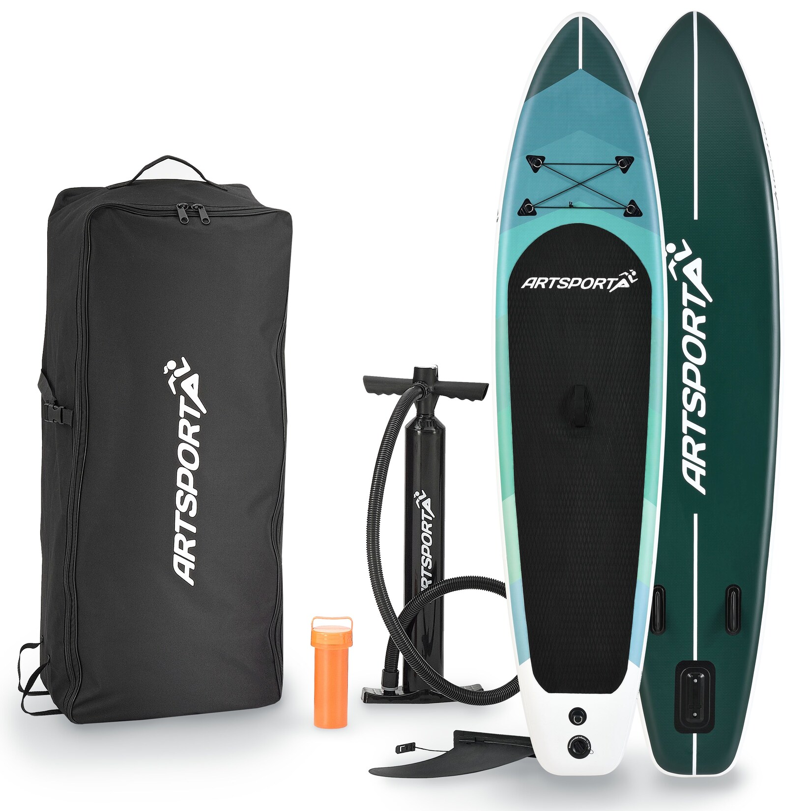 ArtSport Stand Up Paddle Board Blue Wave – Aufblasbares SUP Board Set bis 150 kg – Blau gestreift Lieferbar | 04260565524854