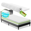Juskys orthopädischer Topper 140 x 200 cm - 7 Zonen aus Memoryschaum 7 cm dick H2 - H3