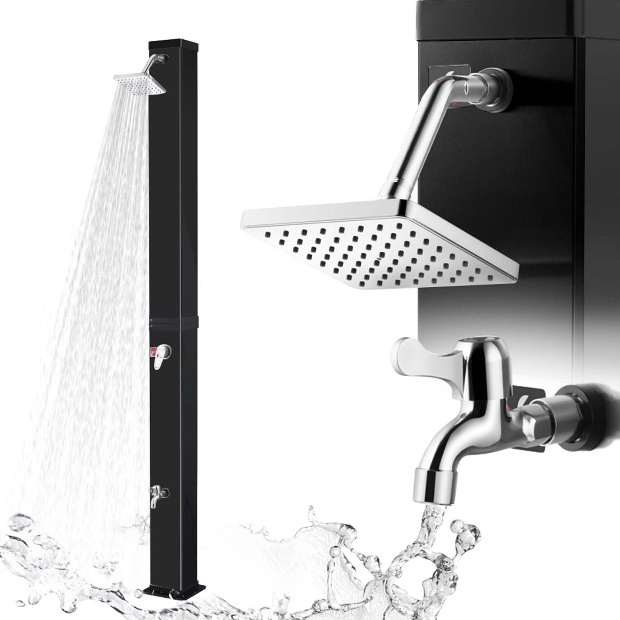 Strattore Solardusche / Gartendusche - Ocean in Schwarz - Bild 1