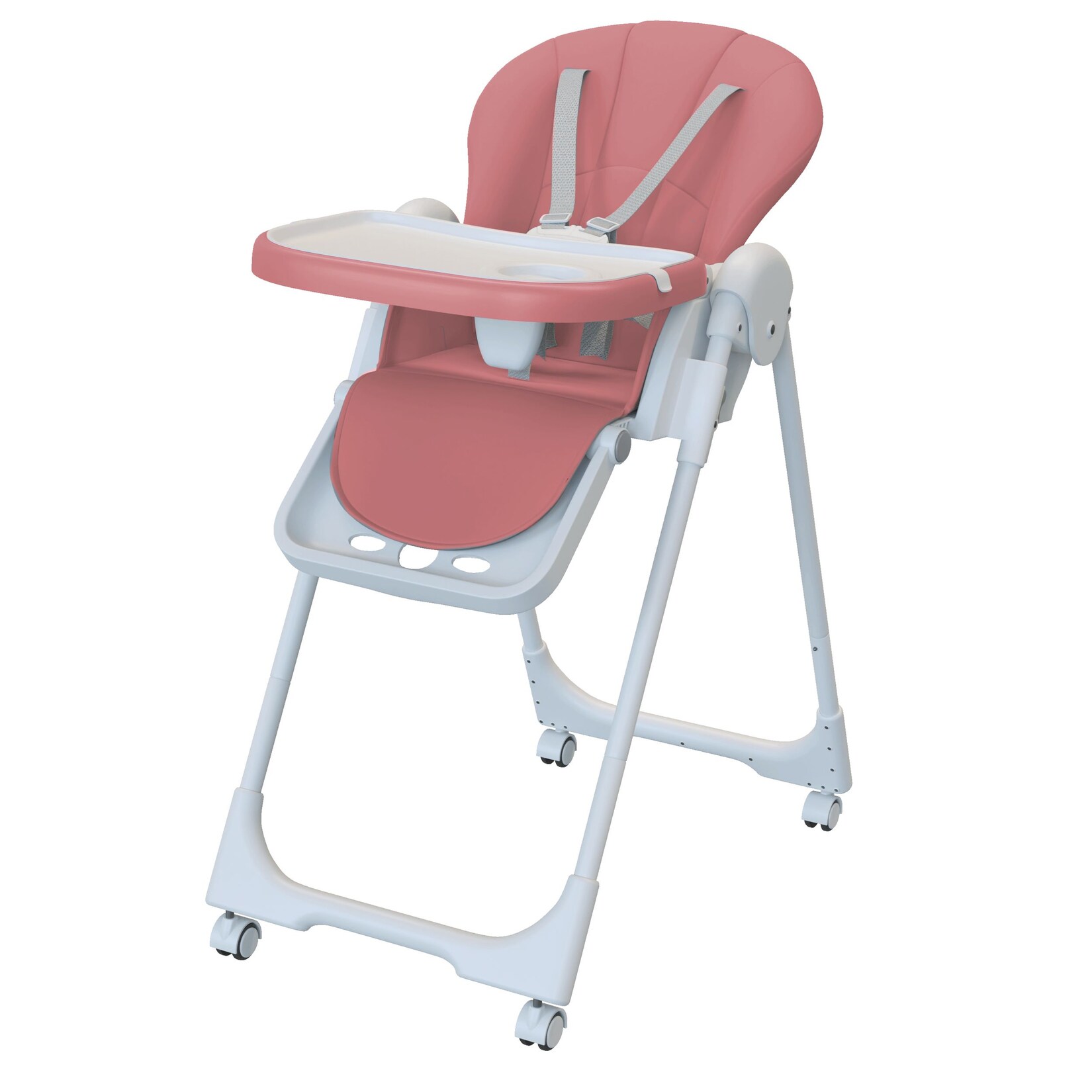 Baby Vivo Design Kinderhochstuhl aus Kunststoff – Tippy in Bubblegum | 04260595754061