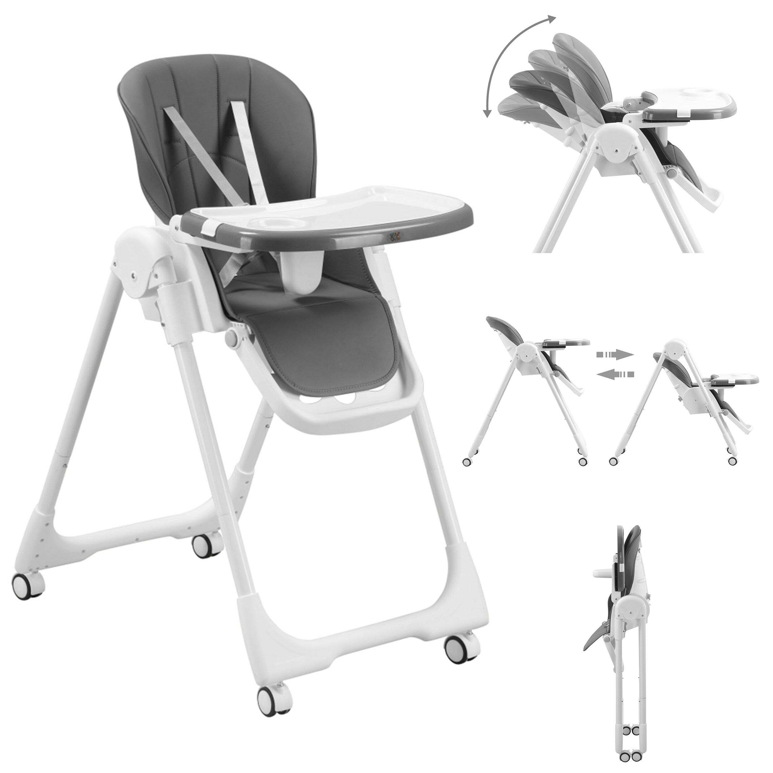 Baby Vivo Design Kinderhochstuhl aus Kunststoff - Tippy in Stardust - Bild 1