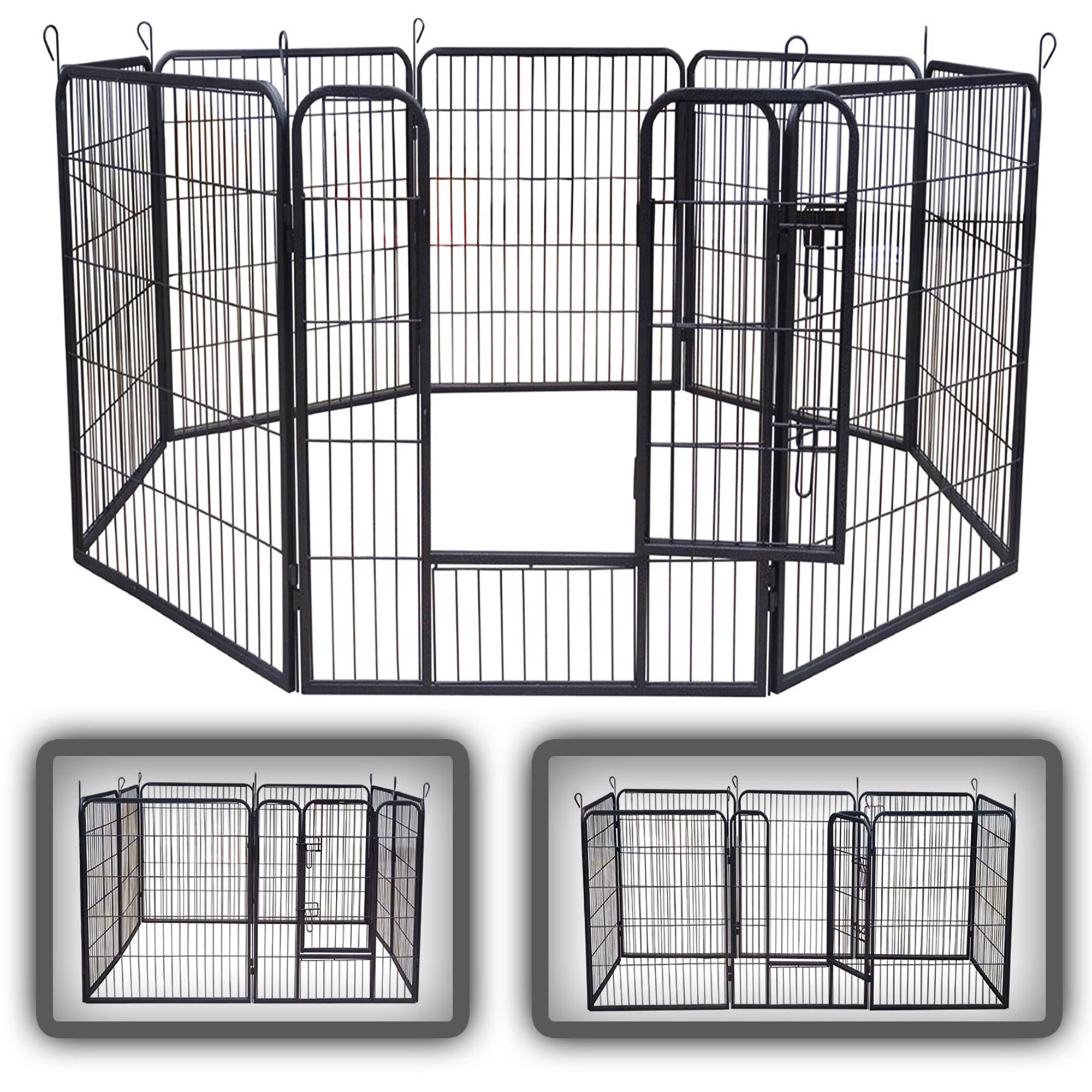 zoomundo Welpenauslauf / Freilaufgehege 8-Eck - XL - BLACK EDITION - Bild 1