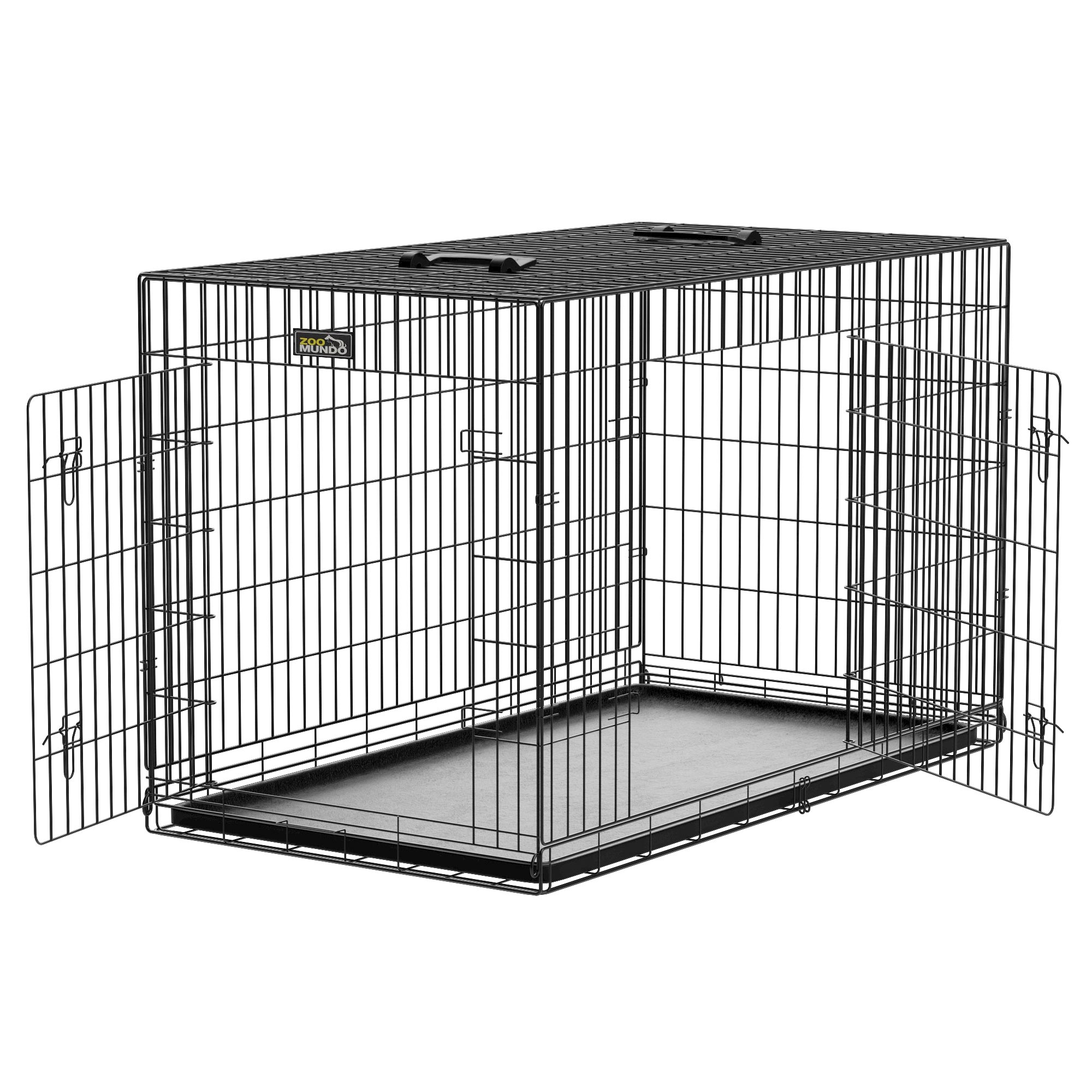 zoomundo Faltbarer Tierk&auml;fig / Transportbox - Gr&ouml;&szlig;e XXL - BLACK EDITION - Bild 1