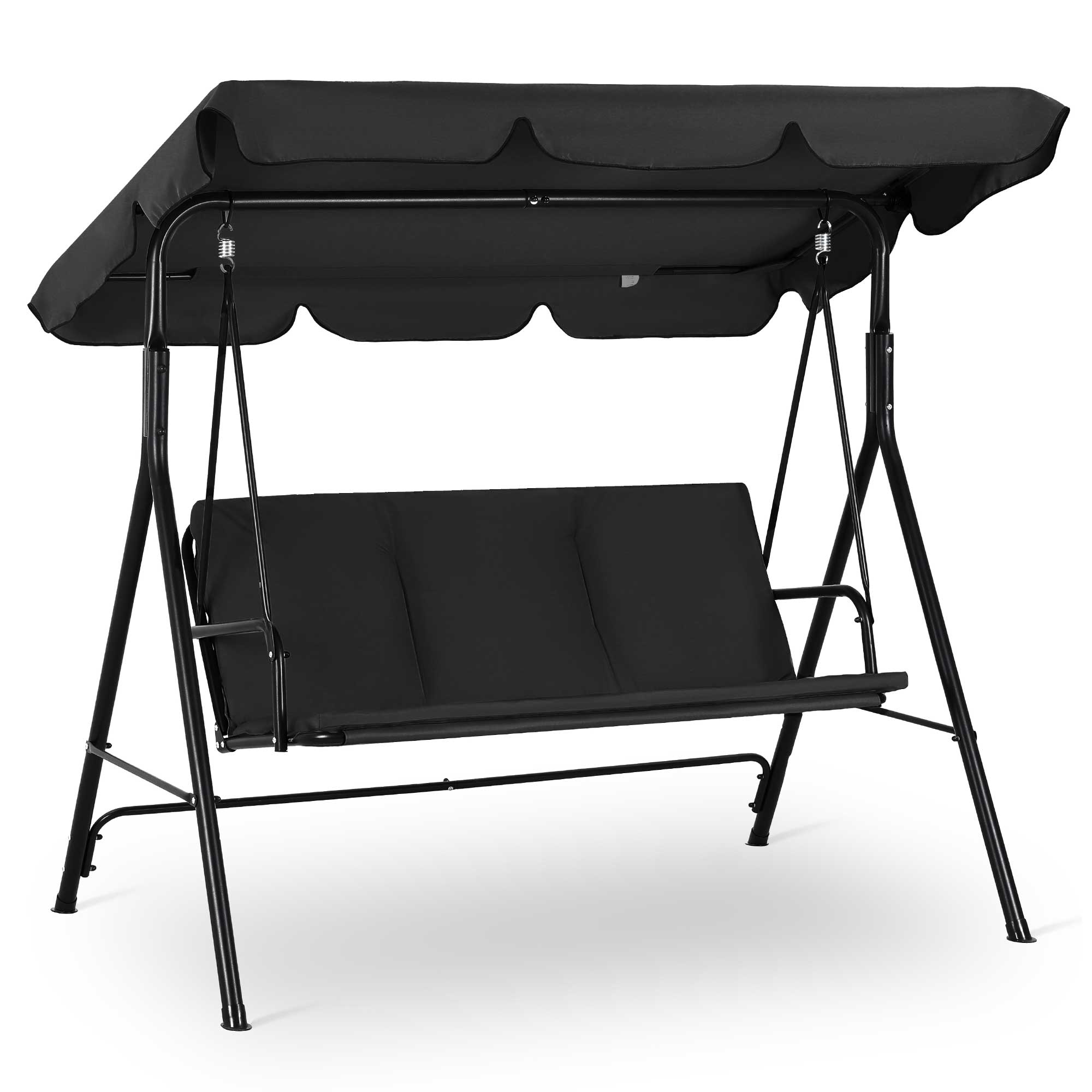 Strattore Hollywoodschaukel Gartenschaukel / Gartenliege 175 x 110 x 153 cm - Schwarz - Bild 1