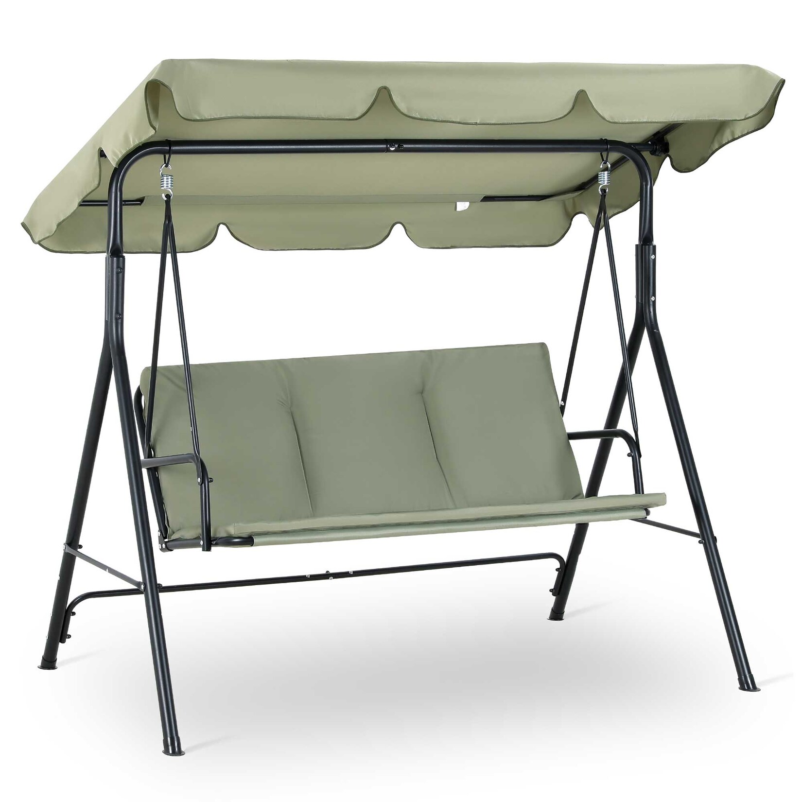 Hollywoodschaukel Gartenschaukel / Gartenliege 175 x 110 x 153 cm - Grün