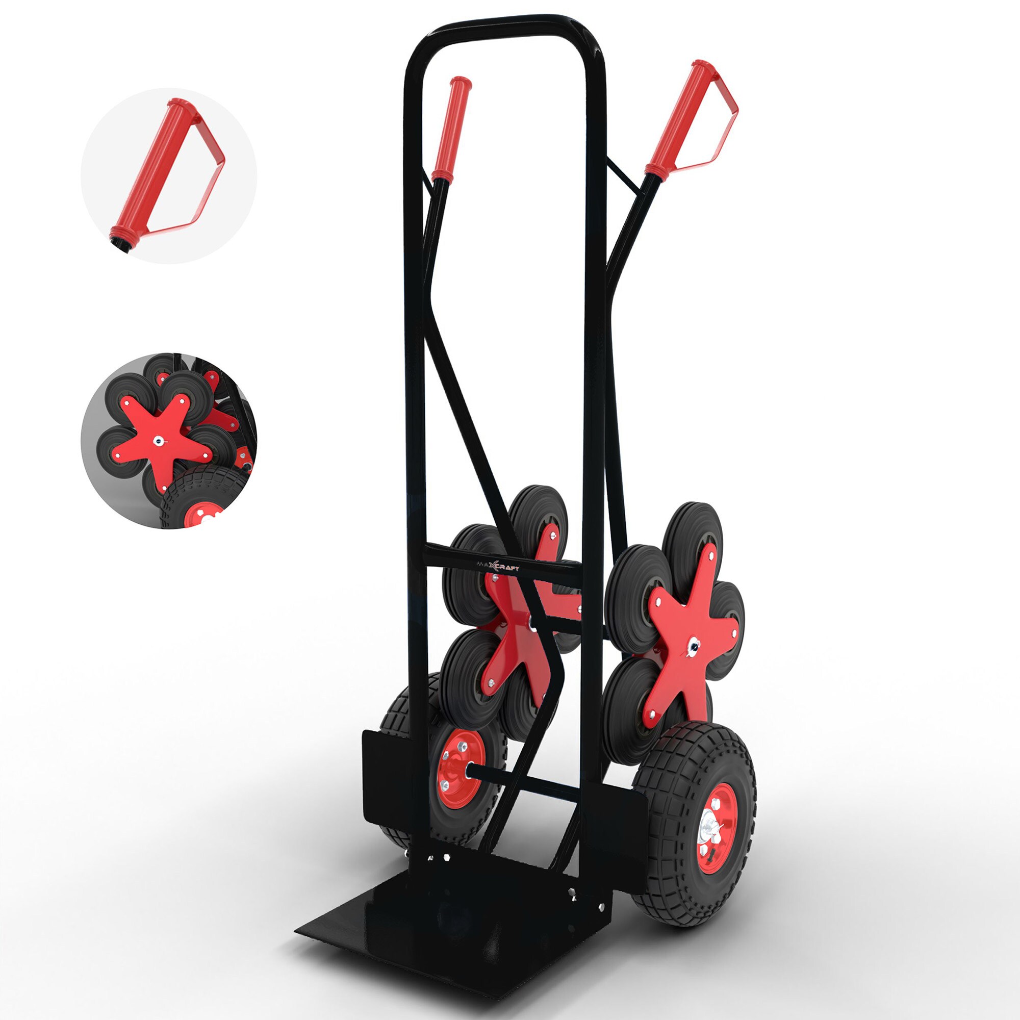 MAXCRAFT Treppenkarre bis 200 kg - 12 R&auml;der in Schwarz - Bild 1