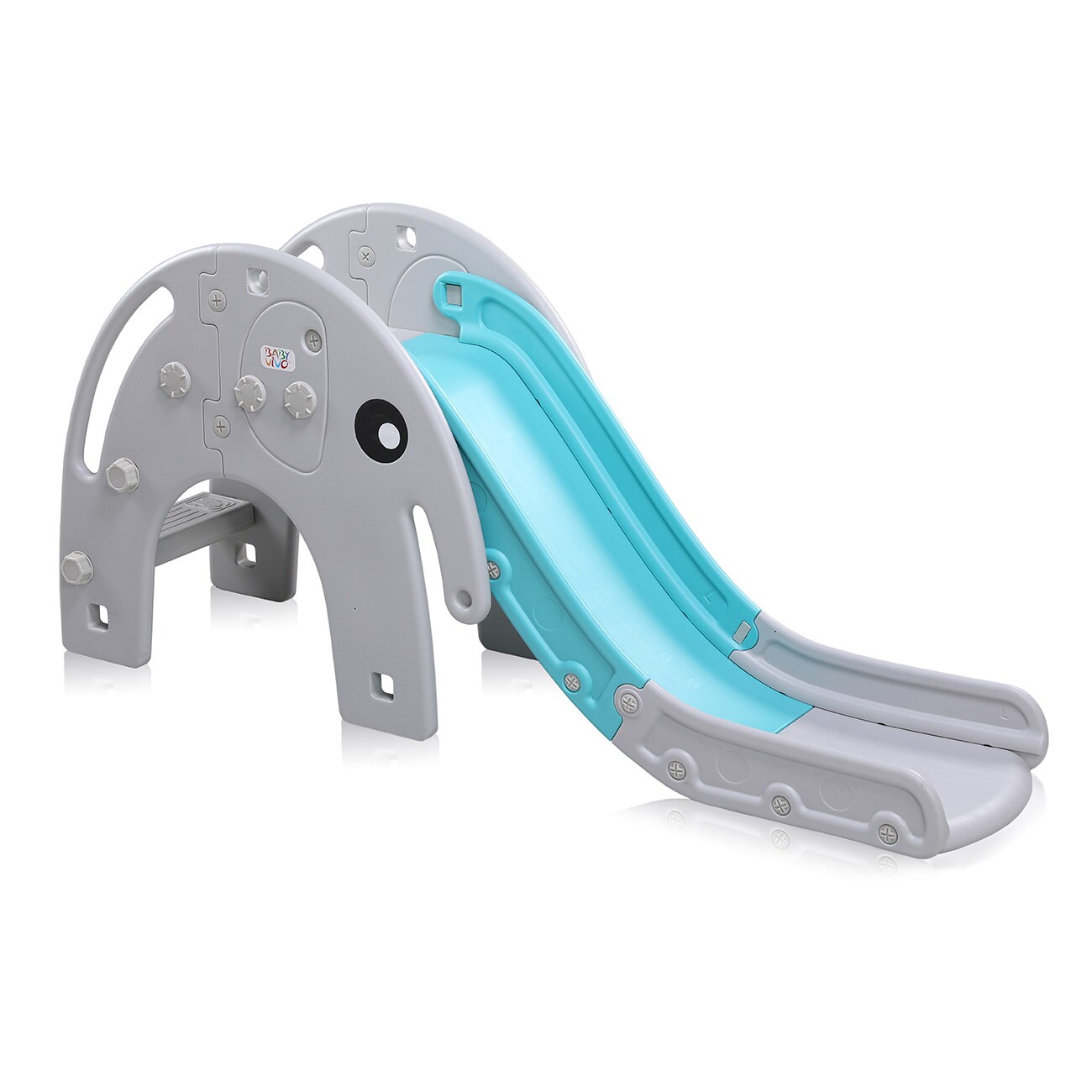 Baby Vivo Kinderrutsche / Rutsche – Elefant in Türkis / Grau | 04260196249058