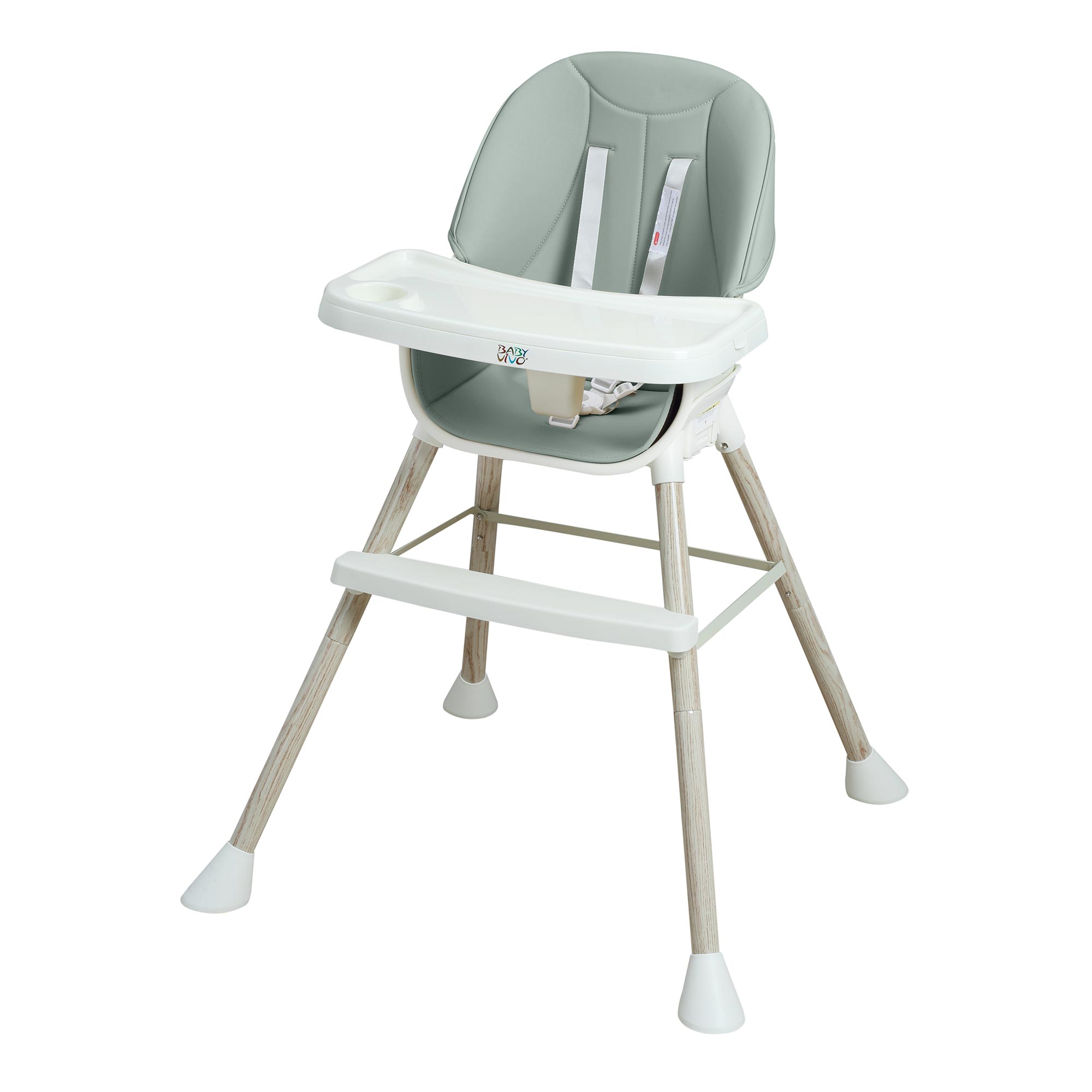 Baby Vivo Design 4in1 Kinderhochstuhl - Leo in Mintgr&uuml;n - Bild 1