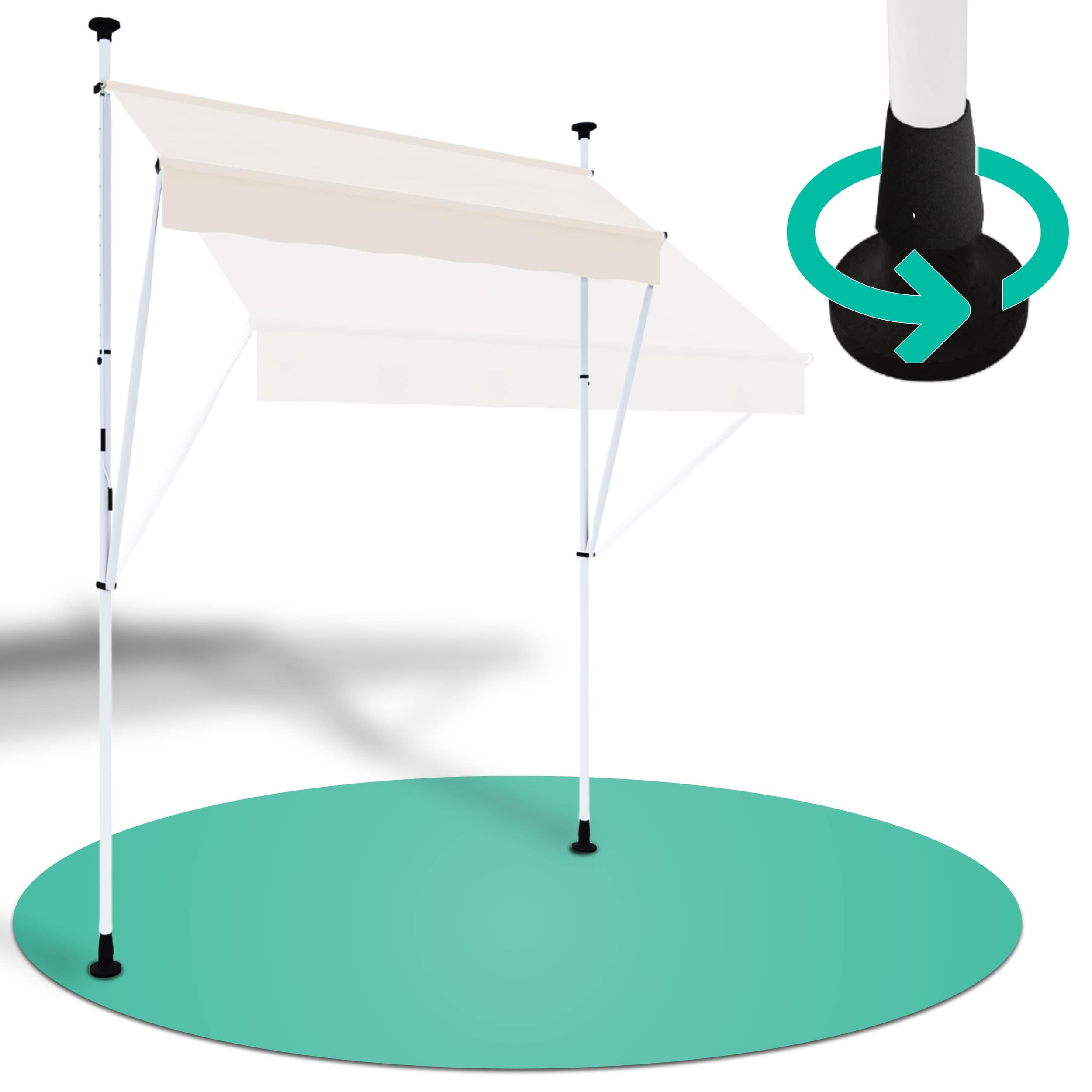 Strattore Klemmmarkise / Balkonmarkise Sonnenschutz 350 cm - Beige - Bild 1