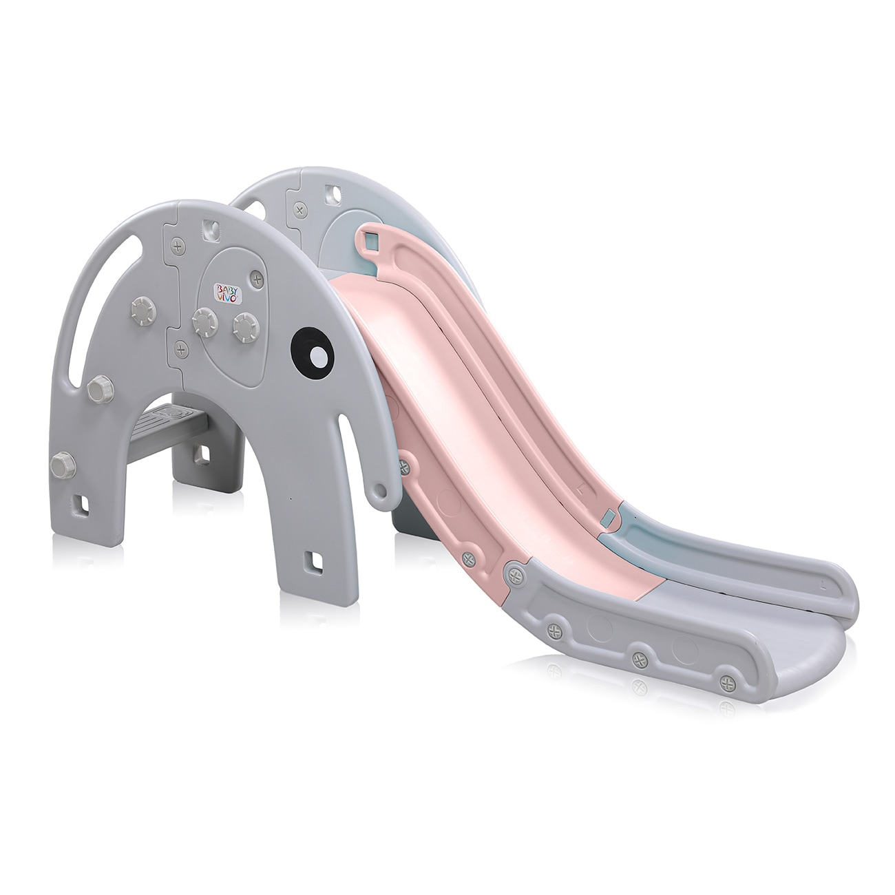 Baby Vivo Kinderrutsche / Rutsche - Elefant in Pink/Grau - Bild 1
