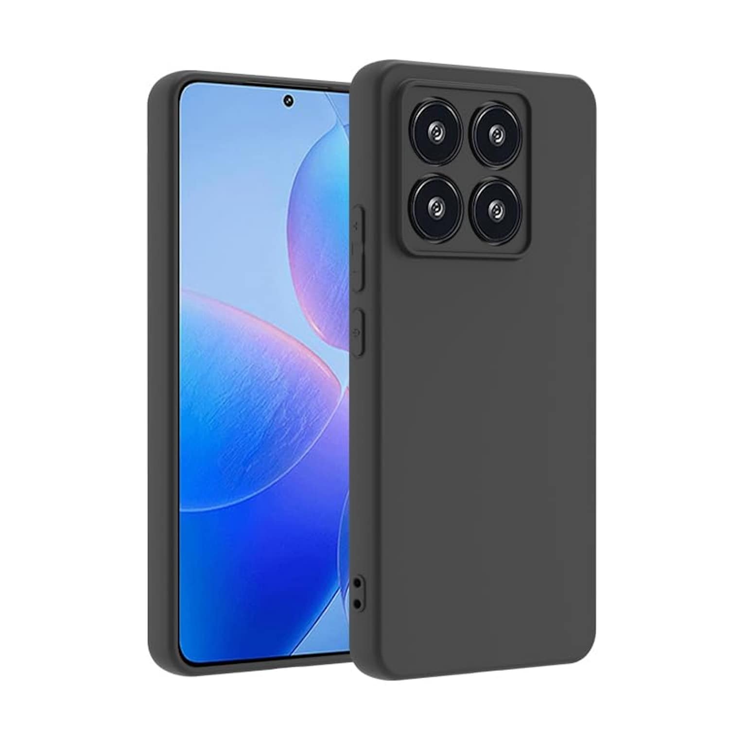 F&uuml;r Xiaomi 14T Silikon TPU Schutz H&uuml;lle Cover Flexibel d&uuml;nn Schwarz - Bild 1