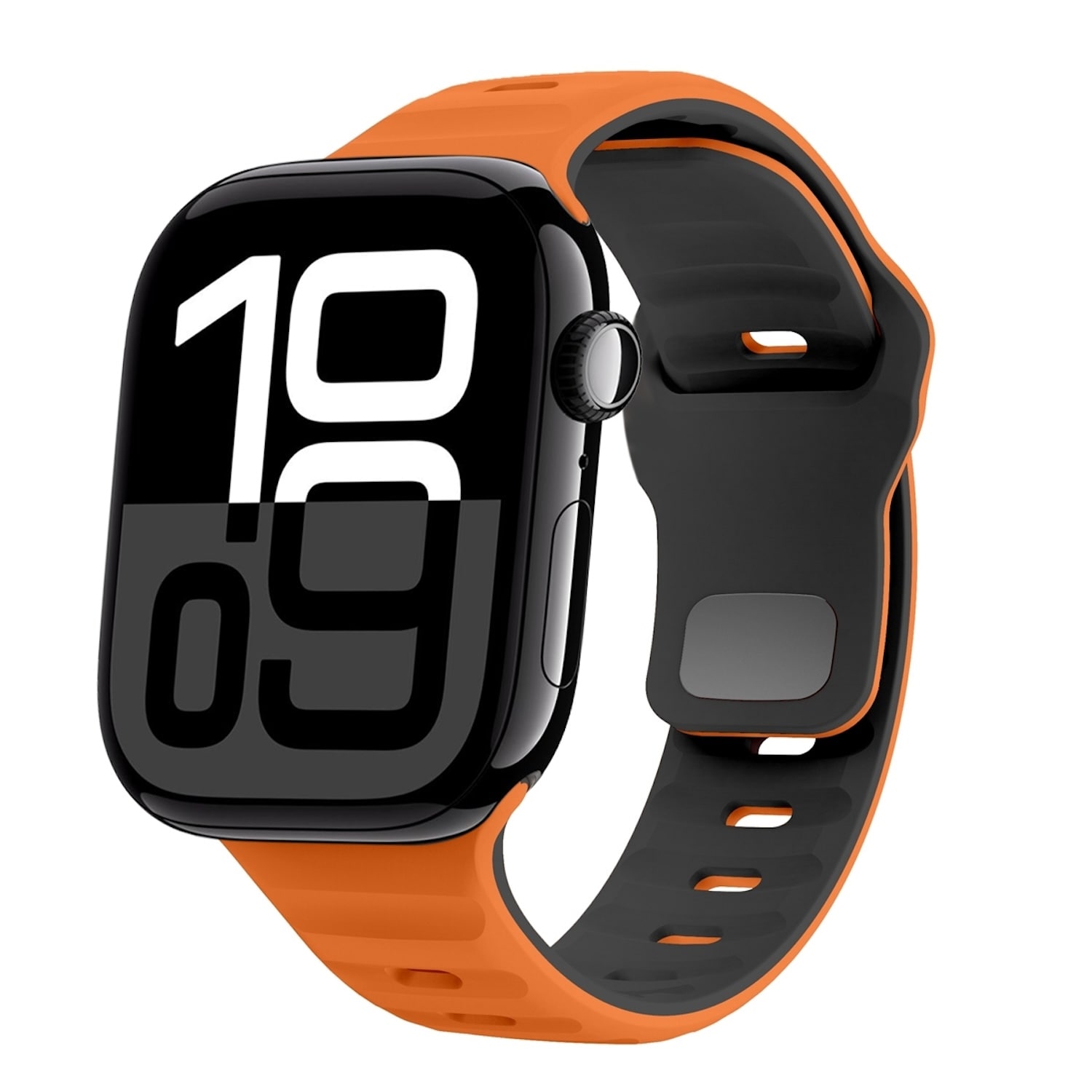 F&uuml;r Apple Watch Series 11 10 46mm / 9 8 7 45 / 6 SE 5 44mm Band Orange - Bild 1