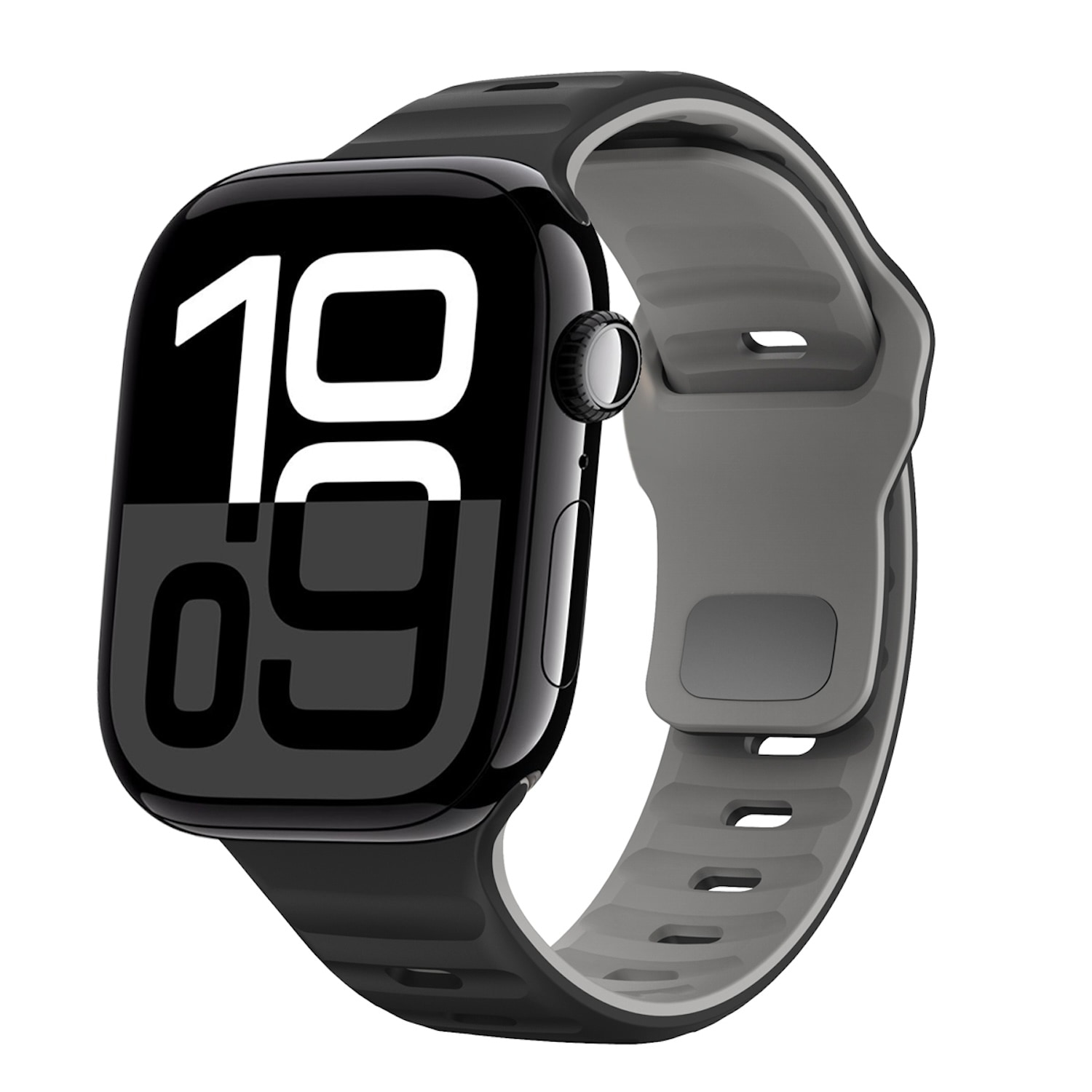 F&uuml;r Apple Watch Series 11 10 42mm / 9 8 7 41 / 6 SE 40mm Band Schwarz - Bild 1