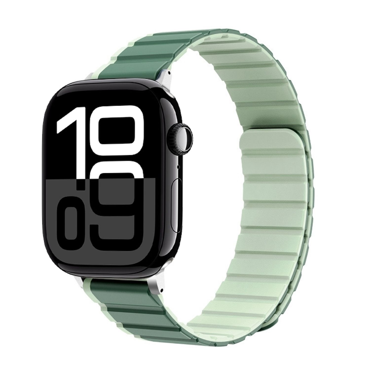 F&uuml;r Apple Watch Series 11 10 42mm / 9 8 7 41 / 6 SE 5 4 40mm Band Gr&uuml;n - Bild 1