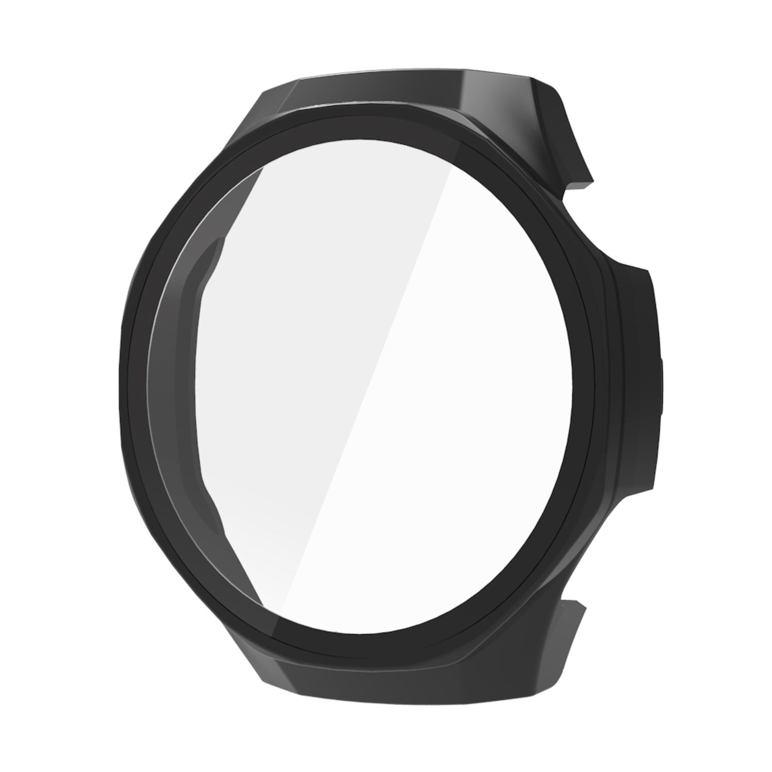Für Huawei Watch GT 5 Pro 46mm Kunststoff Hülle + H9 Hart Glas Schwarz