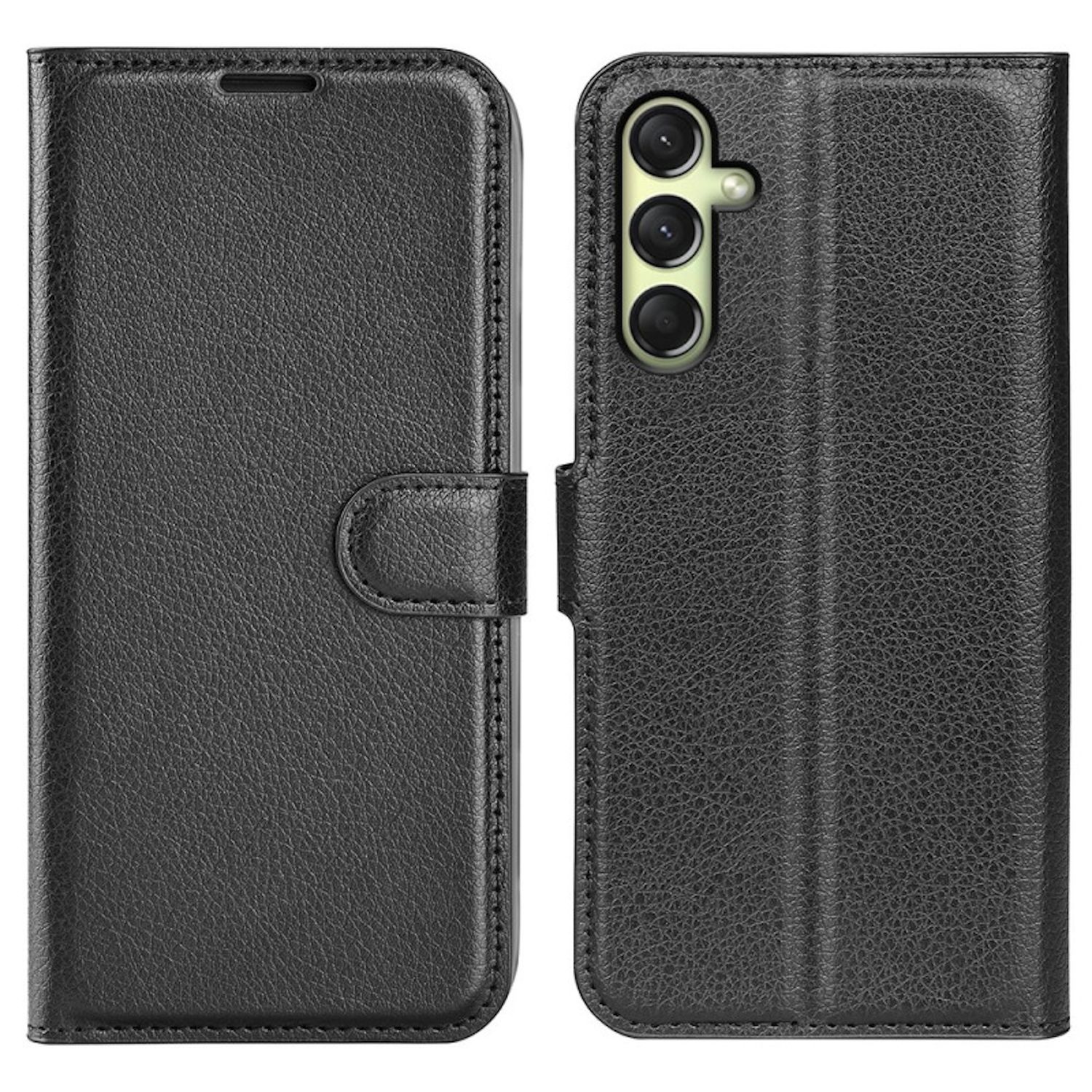 F&uuml;r Samsung Galaxy A16 Kunstleder Book Wallet Tasche H&uuml;lle Schwarz - Bild 1