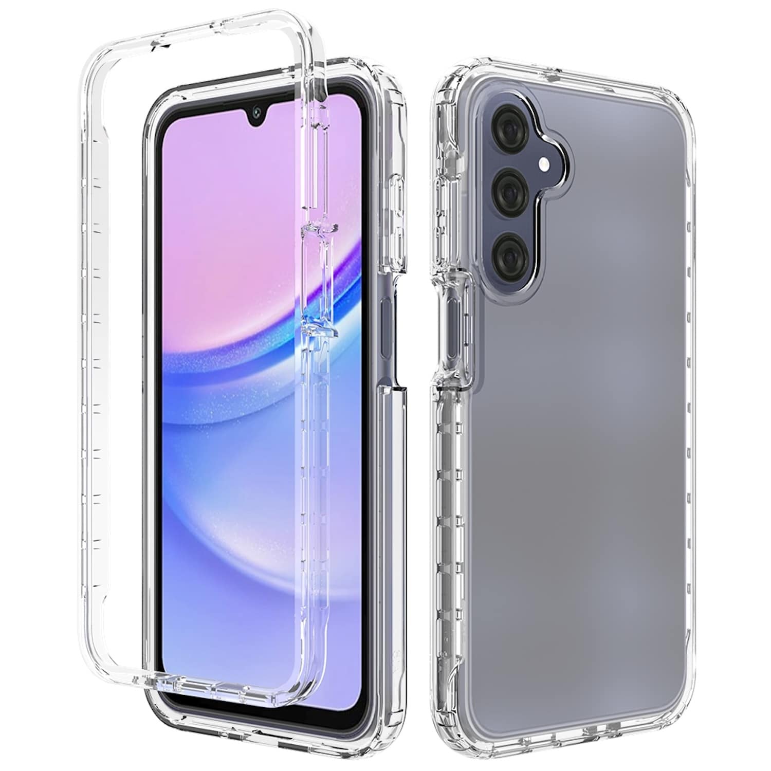 F&uuml;r Samsung Galaxy A16 Clear TPU Hybrid PC Sto&szlig;feste H&uuml;lle Transparent - Bild 1
