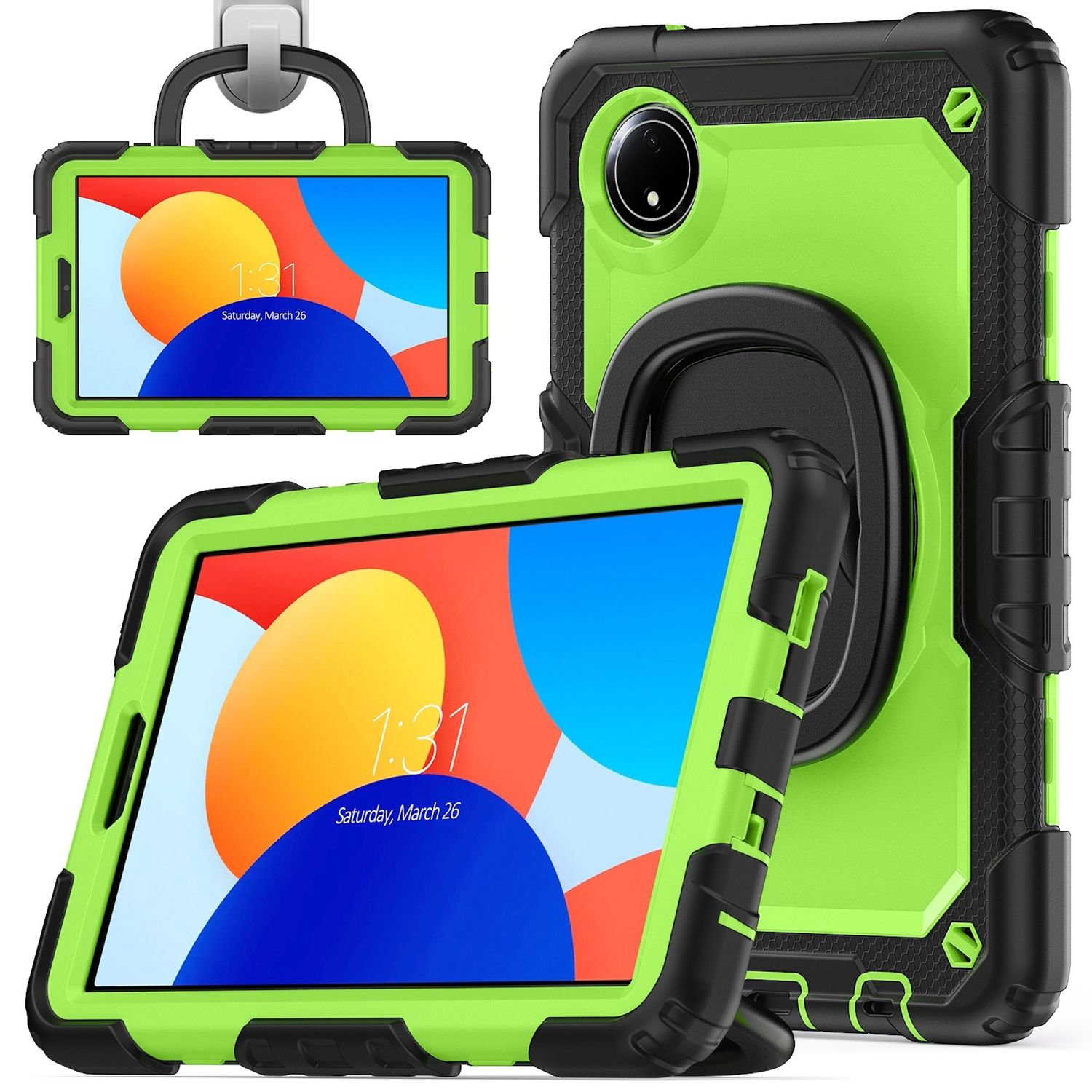 F&uuml;r Xiaomi Redmi Pad SE 8.7 360 Grad Rotation Hybrid PC H&uuml;lle Gr&uuml;n - Bild 1