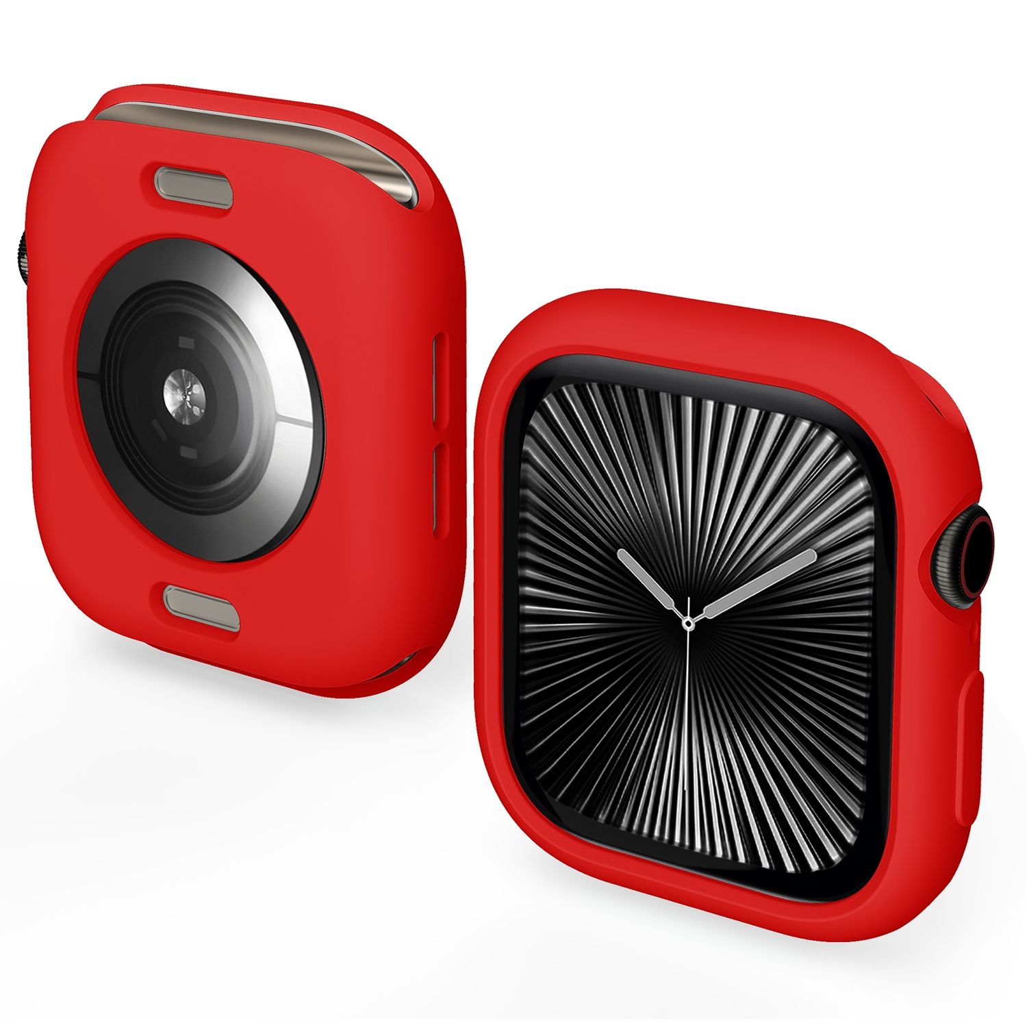 F&uuml;r Apple Watch Series 11 / 10 42mm Candy Design TPU Geh&auml;use H&uuml;lle Rot - Bild 1