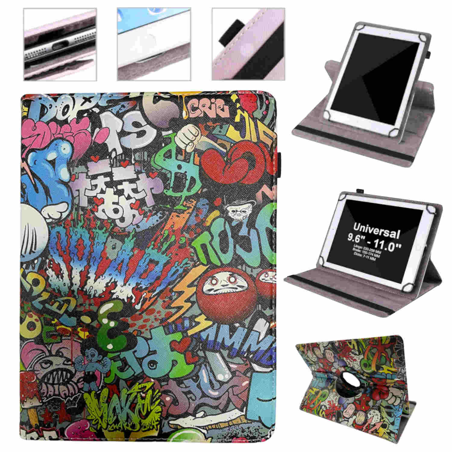 F&uuml;r Honor Pad X8a 11 Zoll 360 Grad M26 Universell Tablet Tasche H&uuml;lle - Bild 1