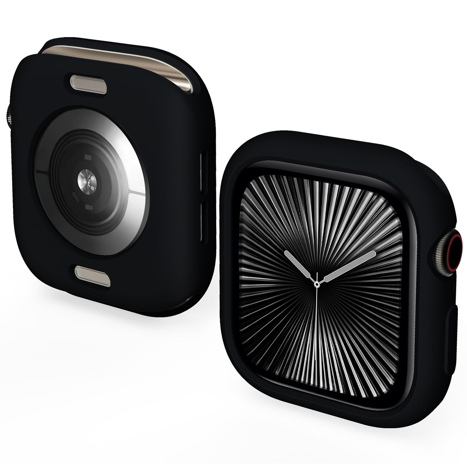 Für Apple Watch Series 10 46mm Candy Design TPU Gehäuse Hülle Schwarz