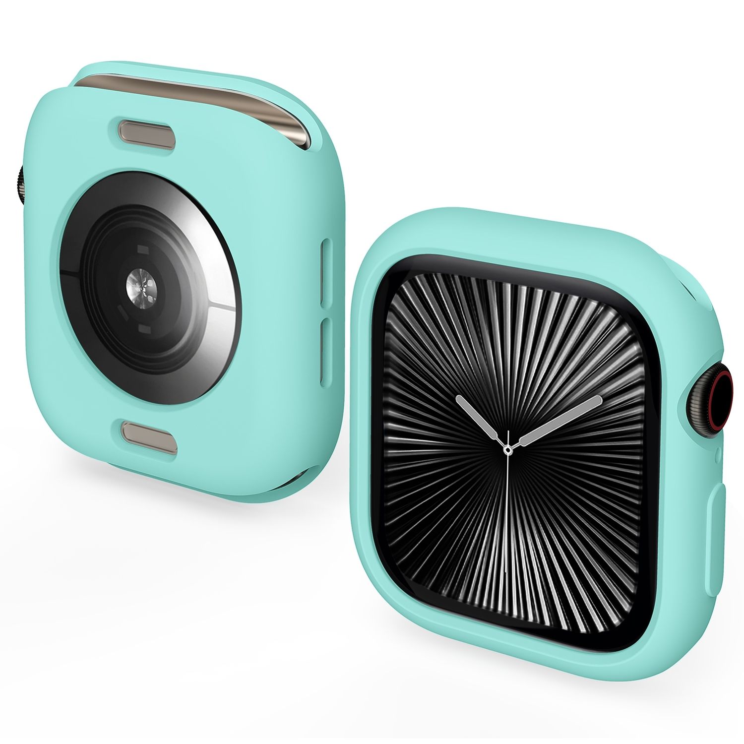 F&uuml;r Apple Watch Series 10 46mm Candy Design TPU Geh&auml;use H&uuml;lle T&uuml;rkis - Bild 1