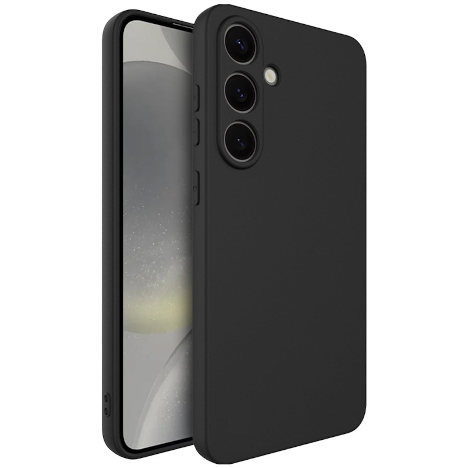 F&uuml;r Samsung Galaxy S25 Silikon TPU Schutz H&uuml;lle Cover d&uuml;nn Schwarz - Bild 1