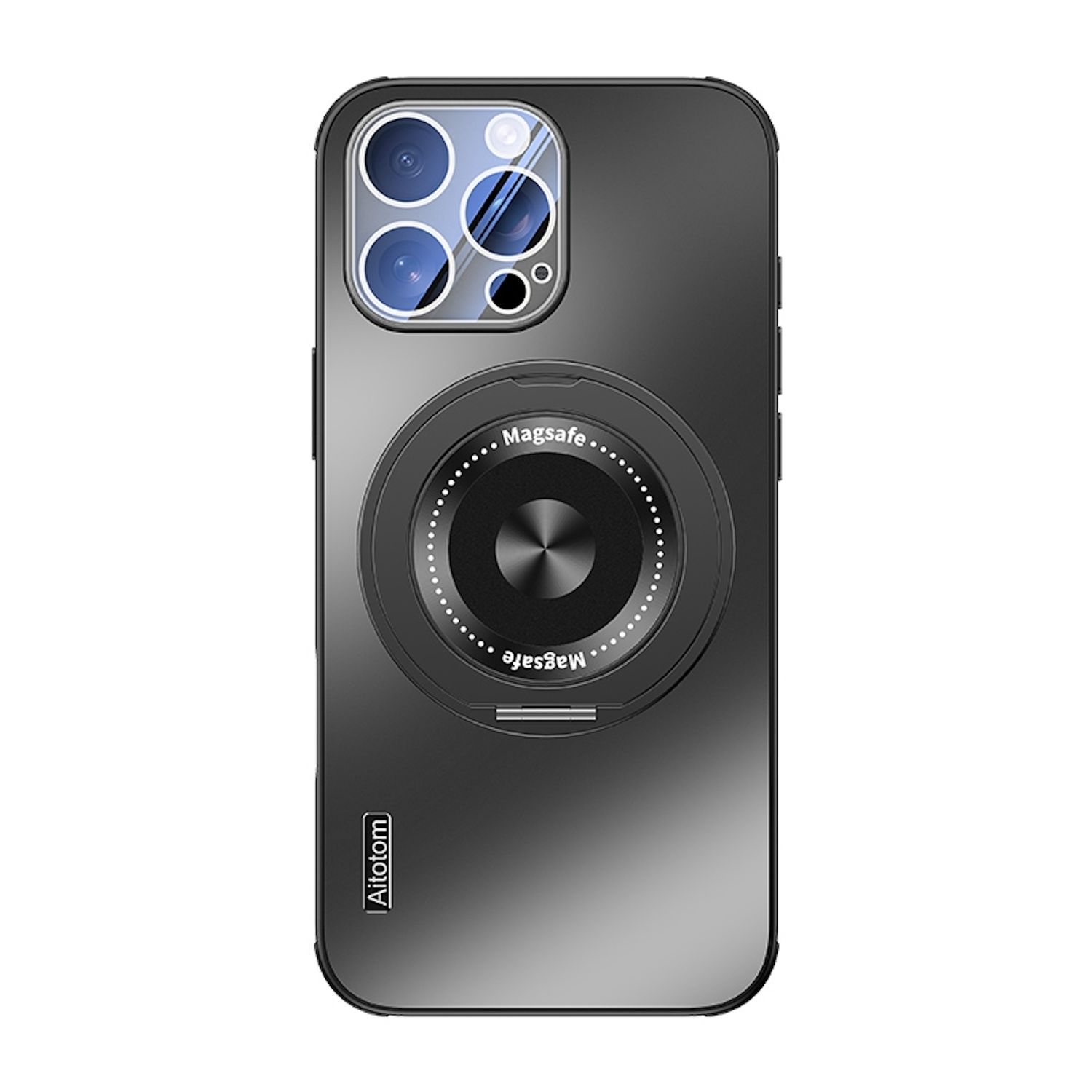 F&uuml;r Apple iPhone 16 Pro Max MagSafe K&uuml;hlung Linsenschutz H&uuml;lle Grau - Bild 1