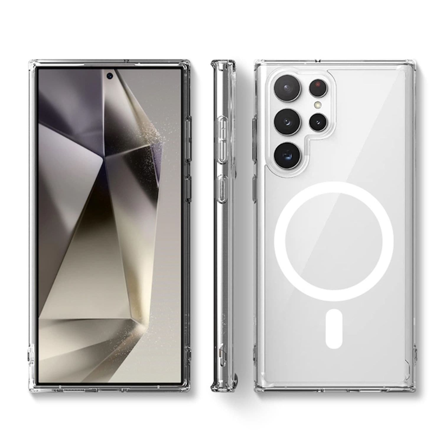 F&uuml;r Samsung Galaxy S25 Ultra 5G TPU MagSafe Schutz H&uuml;lle Transparent - Bild 1