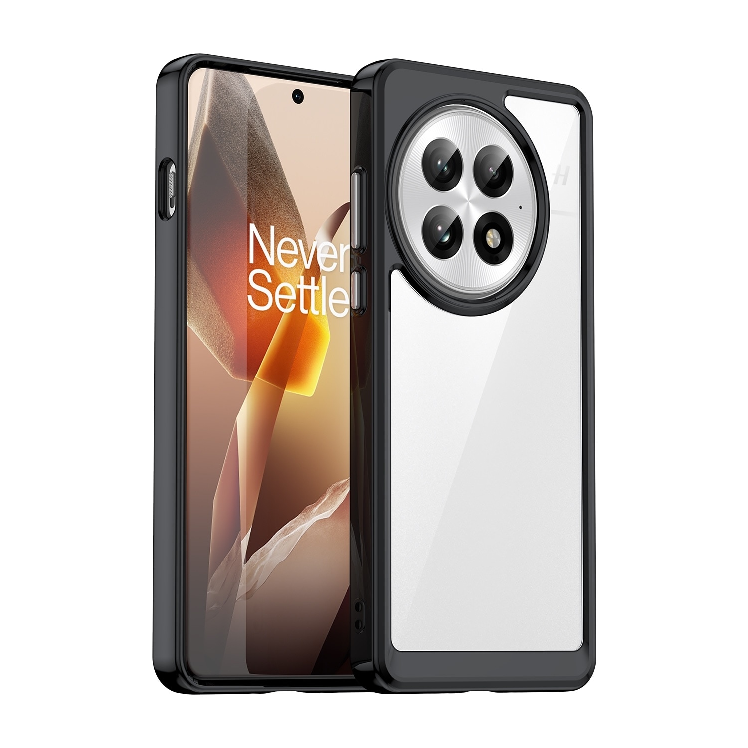 F&uuml;r OnePlus 13 Colorful Series TPU Acryl Hybrid Handy H&uuml;lle Schwarz - Bild 1