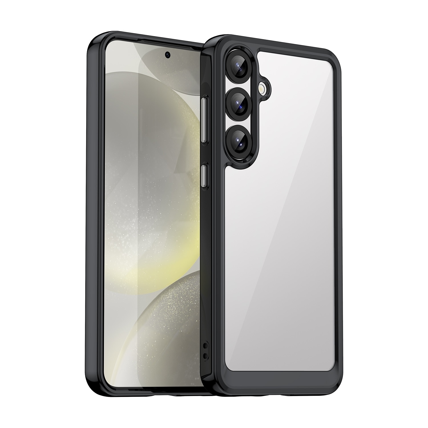 F&uuml;r Samsung Galaxy S25 Plus 5G Colorful TPU Acryl Hybrid H&uuml;lle Schwarz - Bild 1