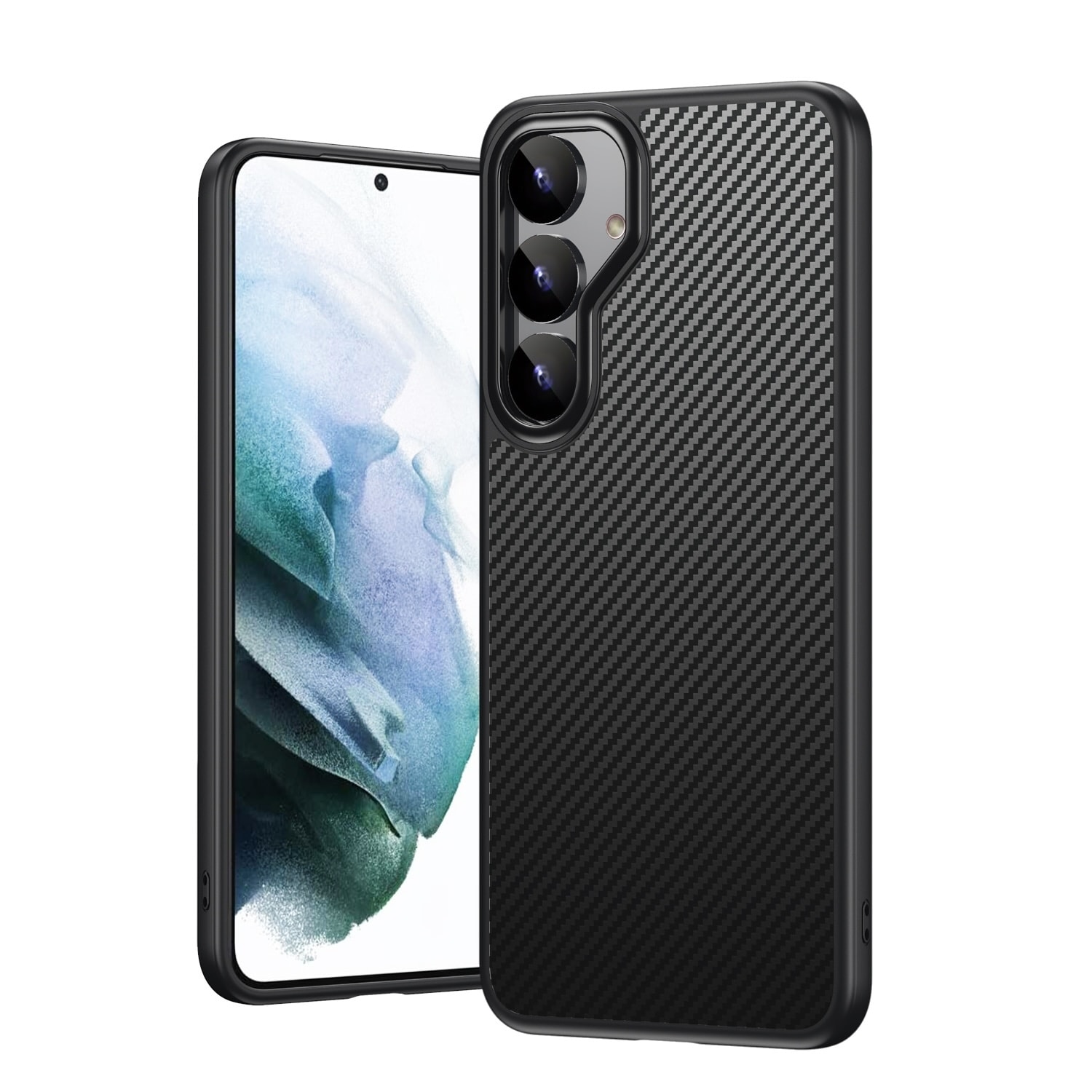 F&uuml;r Samsung Galaxy S25 MagSafe Kevlar-Faser TPU Schutz H&uuml;lle Schwarz - Bild 1