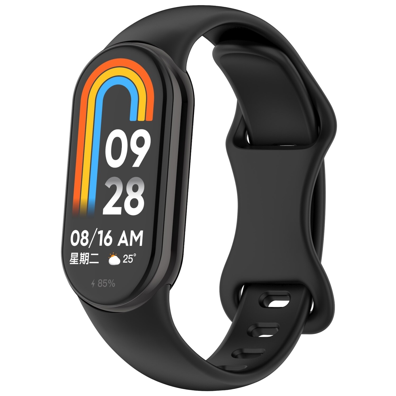 F&uuml;r Xiaomi Smart Band 10 / 9 / 9 NFC Silikon Armband Butterfly Schwarz - Bild 1