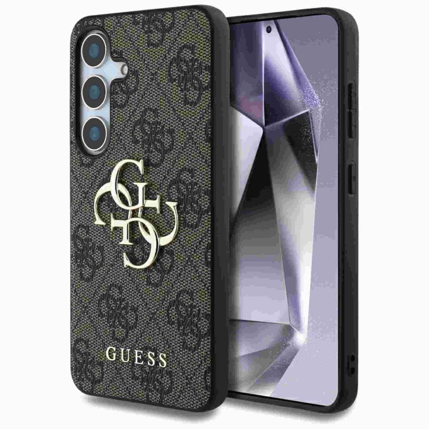 Guess Samsung Galaxy S25 Schutzh&uuml;lle Cover Big 4G Logo Classic Braun - Bild 1