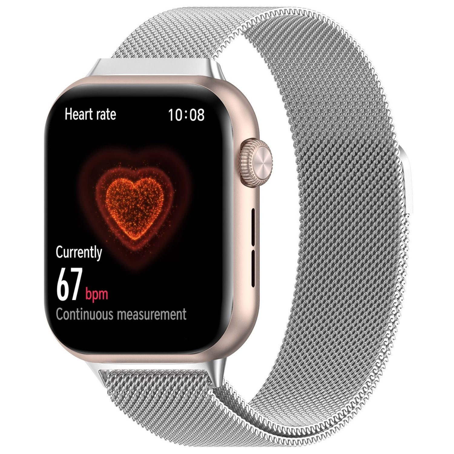 F&uuml;r Honor Watch 5 Metall Milan Mesh Magnetverschluss Armband Silber - Bild 1