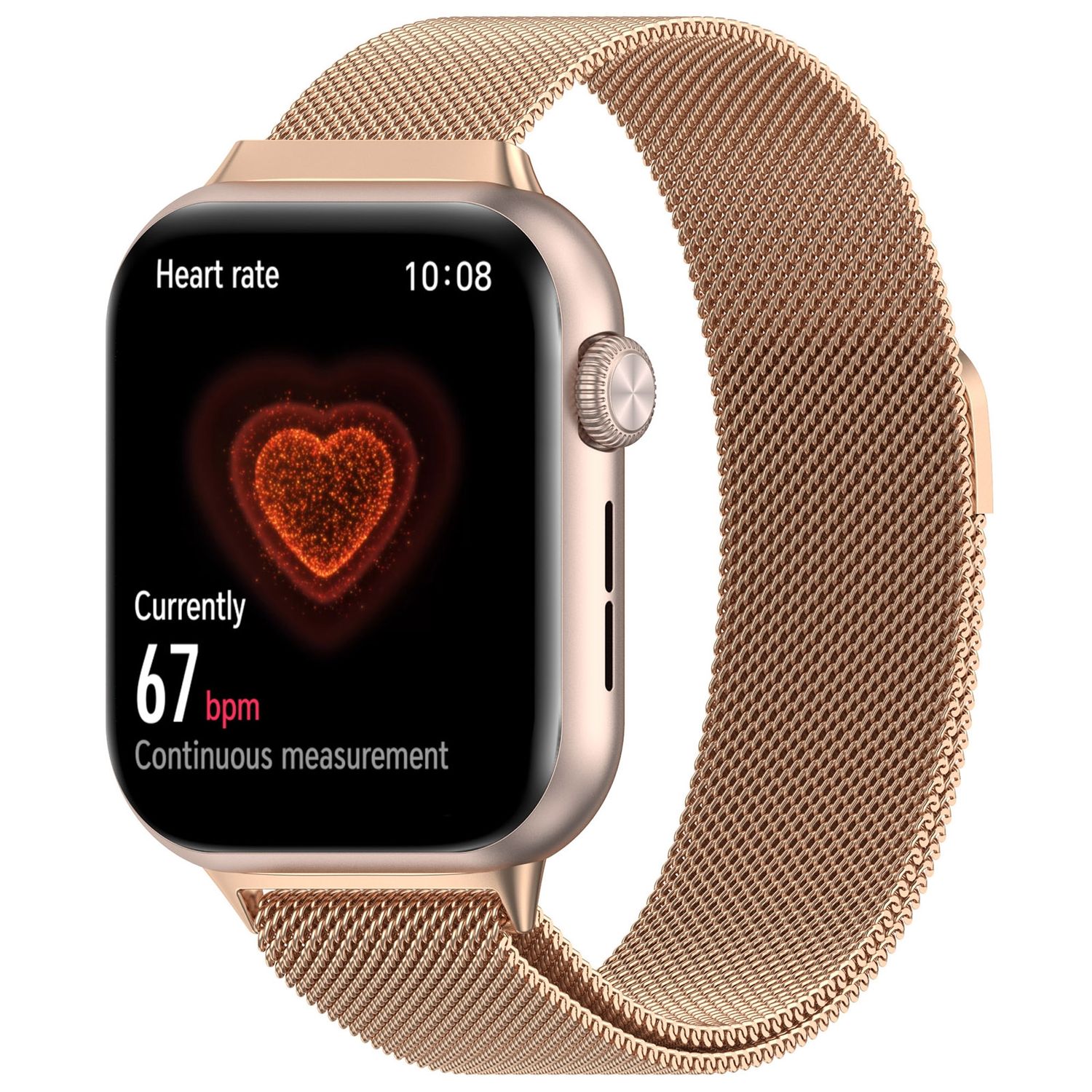 F&uuml;r Honor Watch 5 Metall Milan Mesh Magnetverschluss Armband Rose Gold - Bild 1